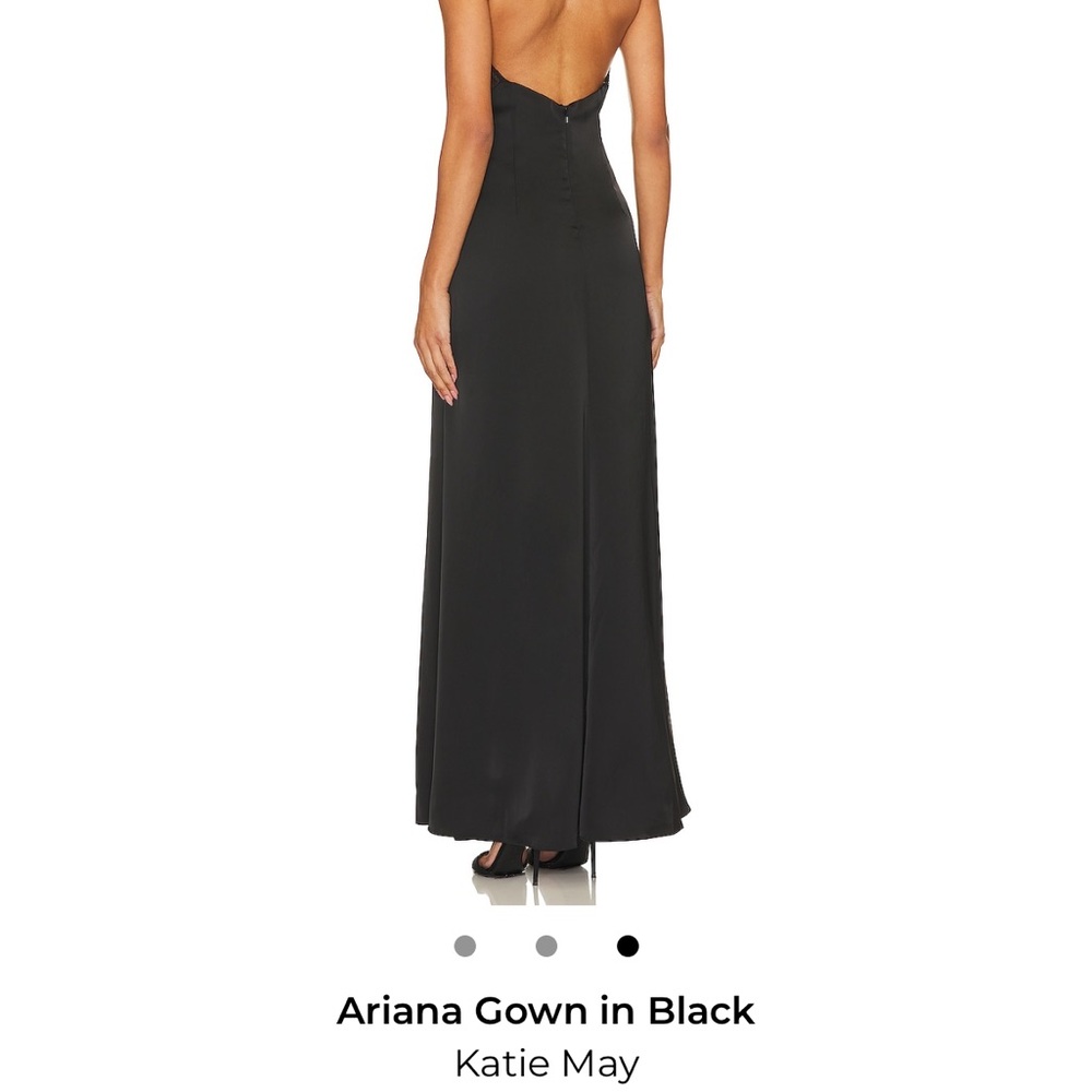 Katie May Classic Black Backless Gown